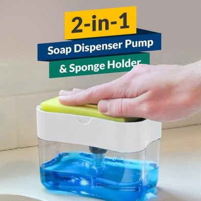 2 In 1 Soap Dispenser Soap Pump With Sponge