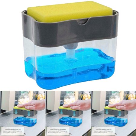 2 In 1 Soap Dispenser Soap Pump With Sponge