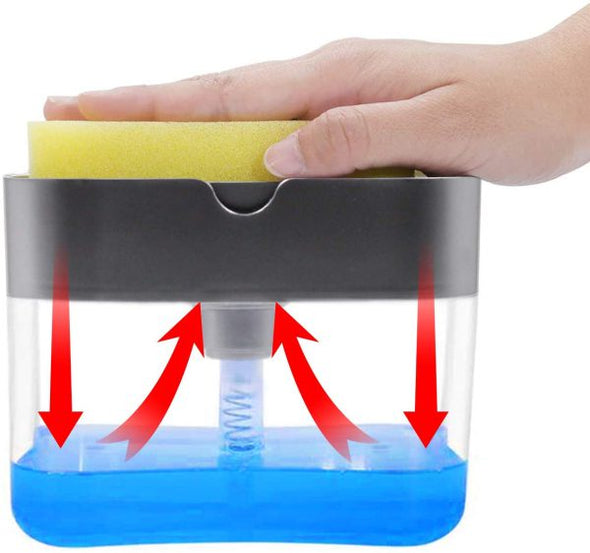 2 In 1 Soap Dispenser Soap Pump With Sponge