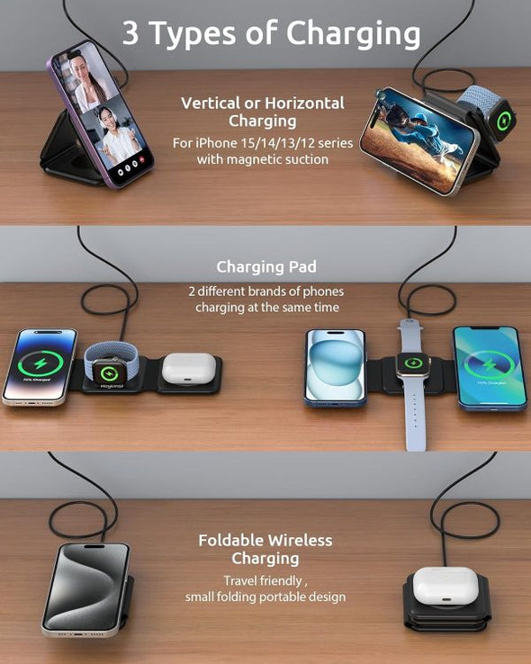 3 In 1 Foldable Wireless Charger