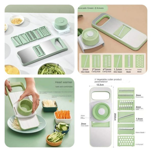 5 In 1 Vegetable Cutter Stainless Steel Multifunctional Grater