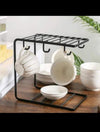 6 Hooks Iron Coffee Rack Organizer