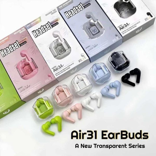 Air31 Earbuds Wireless Crystal Transparent Body