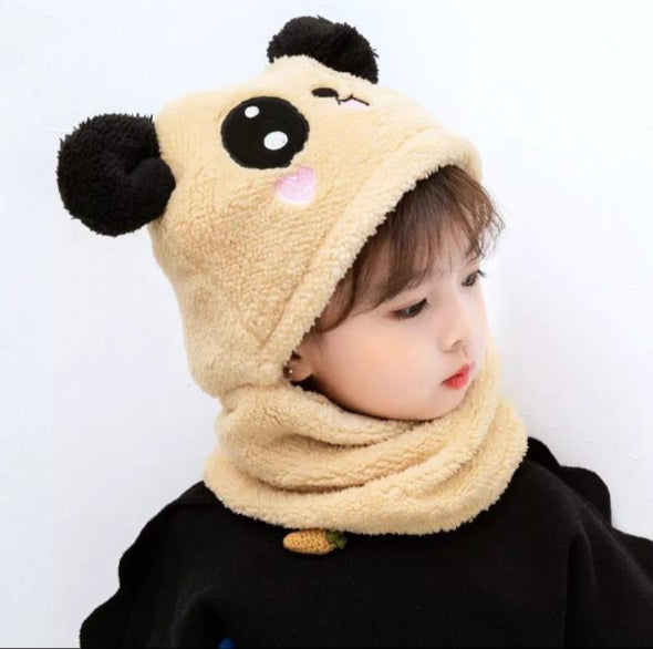 Kids Wool Cap Cartoon Panda Baby