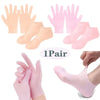 Pack Off 2 Silicone Socks and Gloves For Moisturizing Hands and Feet