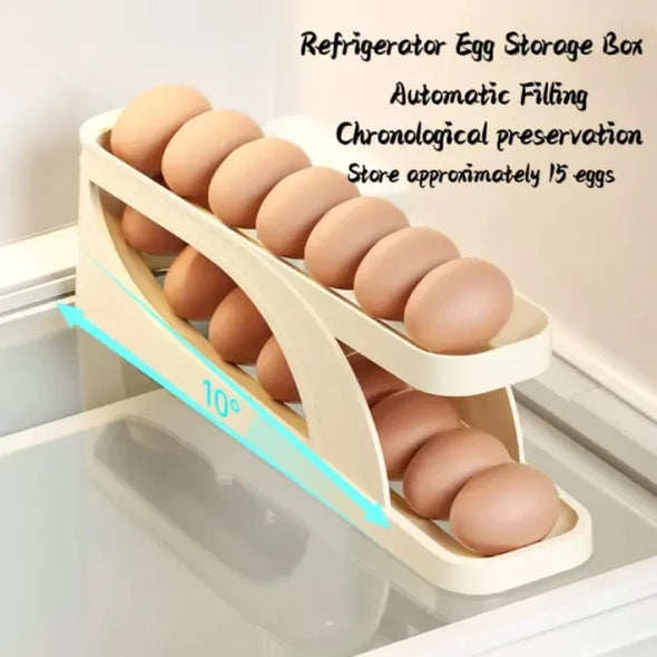 Egg Organizer Automatic Scrolling Egg Rack