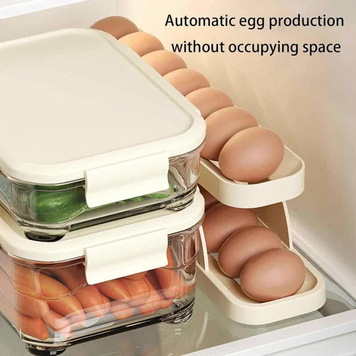 Egg Organizer Automatic Scrolling Egg Rack