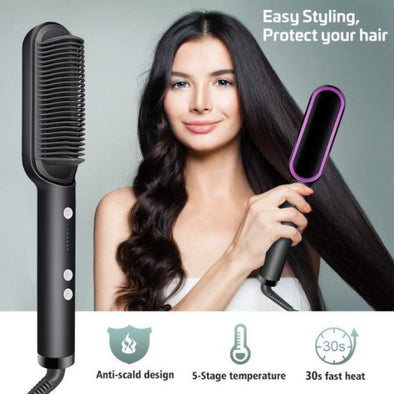 Electric Professional Hair Straightening Brush