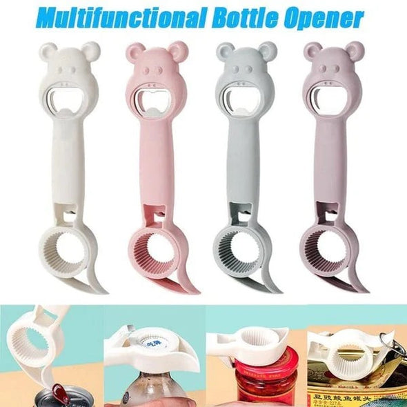 Multifunctional 4 In 1 Bear Bottle Opener