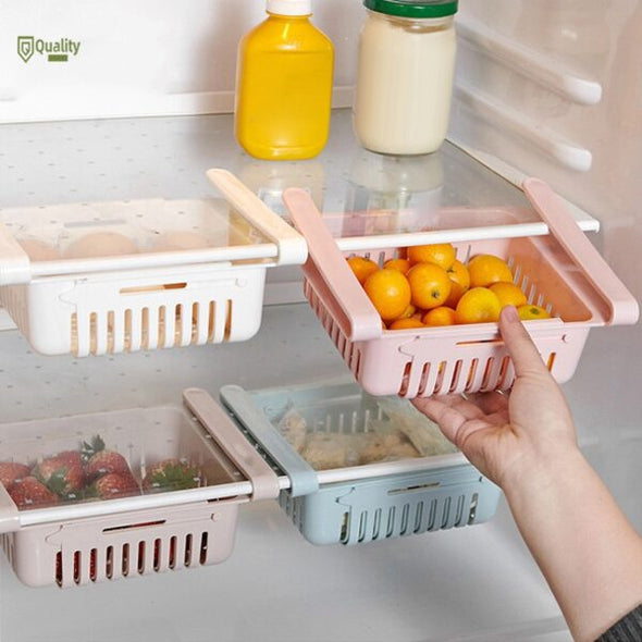 Adjustable Storage Basket For Fridge