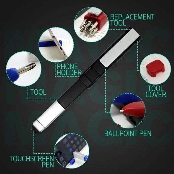 Pen-shaped Phone Holder With Screwdriver Sets