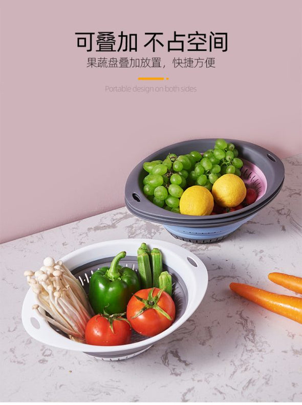 Plastic Kitchen Drain Basket Collapsible Fruit And Vegetable Baskets