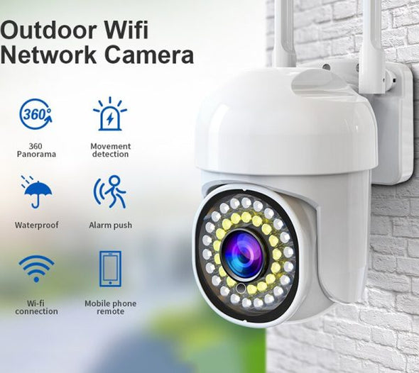 2MP 1080p Outdoor CCTV Security Camera 4x Digital Zoom Wireless Ai Human Detection