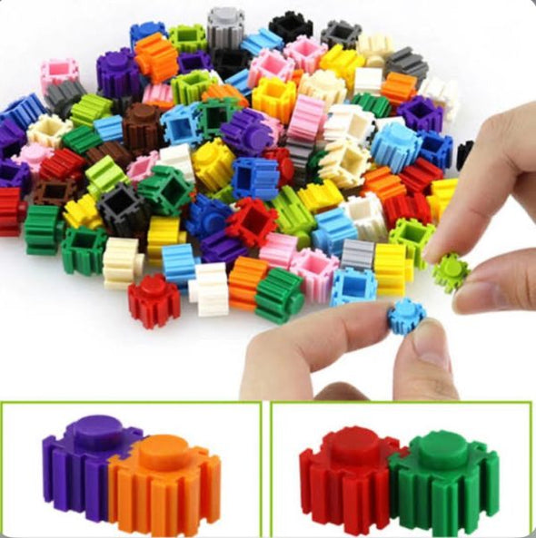 Rocket Educational Rainbow Color Building Blocks Toy For Kids – 192 Pcs